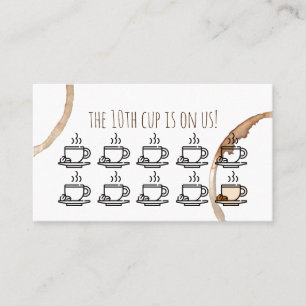 Visite carte de fidélité récompenses café café magasin