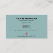 Visite Carte de fidélité Retro Ice Cream (Dos)