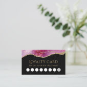 Visite carte de fidélité rose (Debout devant)