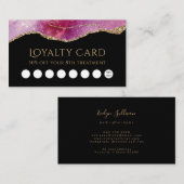 Visite carte de fidélité rose (Devant / Derrière)