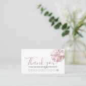 Visite Carte de fidélité rose Abstraite Fleurs d'aquarell (Debout devant)