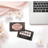 Visite Carte de fidélité rose Empreintes de pattes d'or C