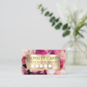 Visite Carte de fidélité rose violet (Debout devant)