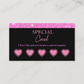 Visite Carte de fidélité Salon de beauté Parties scintill (Dos)