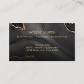 Visite Carte De Fidélité Salon De Marbre Noir Et Or (Dos)