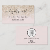 Visite Carte de fidélité Salon de Parties scintillant ros (Devant / Derrière)