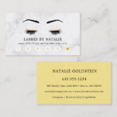 Visite Carte de fidélité Salon noir et or Lash Brow (Devant / Derrière)
