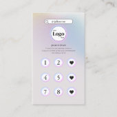 Visite Carte de fidélité simple Holotel Pastel Instagram (Devant)