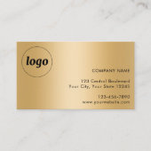 Visite Carte de Fidélité Simple Logo et Texte Or (Devant)