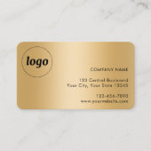Visite Carte de Fidélité Simple Logo et Texte Or (Devant)