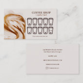 Visite Carte de fidélité Simple Minimale Coffee Shop Pro (Devant / Derrière)