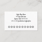 Visite Carte de fidélité simple Proffesional Coffee Shop (Dos)