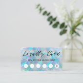 Visite carte de fidélité texture opale (Debout devant)