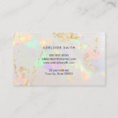 Visite carte de fidélité texture opale blanche (Dos)