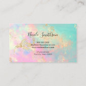 Visite carte de fidélité texture opale délicate (Dos)