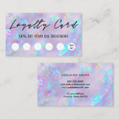 Visite carte de fidélité texture violet d'opale (Devant / Derrière)