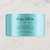 Visite Carte de fidélité turquoise Agate Faux Pearlescent (Dos)