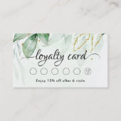 Visite Carte de fidélité verte (Devant)