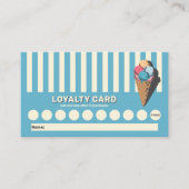 Visite Carte de fidélité vintage Ice Cree Cone (Devant)