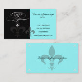 Visite Carte de Fleur de Lis Profile (Devant / Derrière)