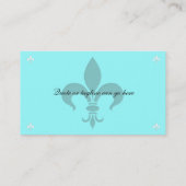 Visite Carte de Fleur de Lis Profile (Dos)