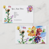 Visite Carte de fleurs fraîches (Devant / Derrière)
