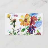 Visite Carte de fleurs fraîches (Dos)