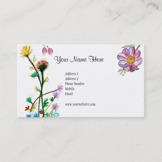 Visite Carte de fleurs fraîches (Devant)
