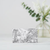 Visite carte de fleurs monochromes (Debout devant)