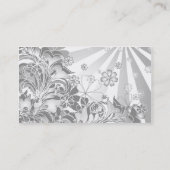 Visite carte de fleurs monochromes (Dos)