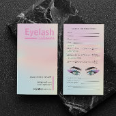 Visite Carte de flux client Hologram tendance Eyelash Ext