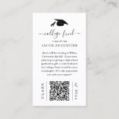 Visite Carte de fonds du collège universitaire avec code  (Devant)