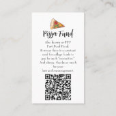Visite Carte de fonds "Pizza" pour la remise des diplômes (Dos)