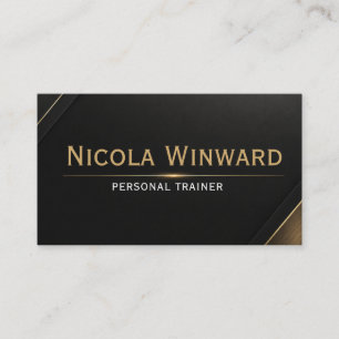 Visite Carte de formateur personnel en or noir