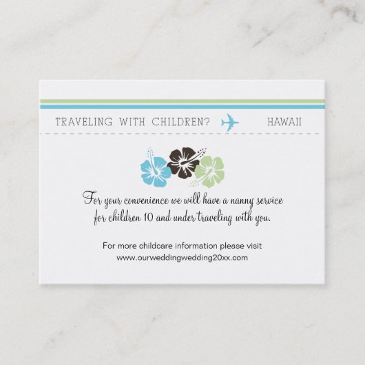 Visite Carte de garde d'enfants pour Mariage (Devant)