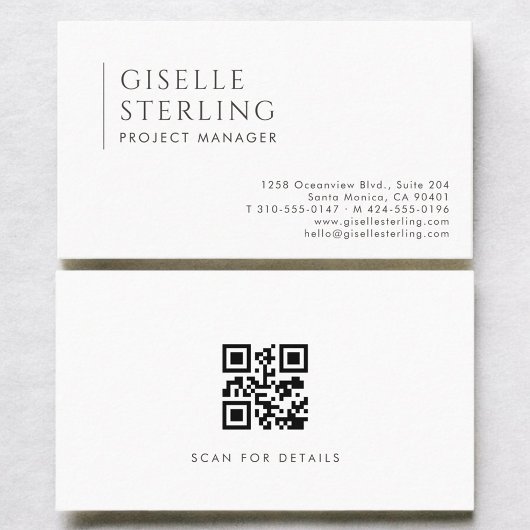 Visite Carte de gestionnaire de projet simple moderne et 
