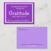 Visite Carte de gratitude avec le papillon mignon (Devant / Derrière)