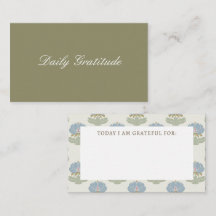 Carte de gratitude quotidienne florale intemporell