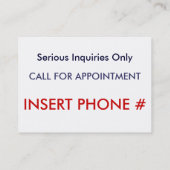 Visite Carte de grésillement - ayez besoin de plus (Dos)