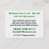 Visite Carte de grésillement - montrons-vous ! (Dos)