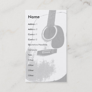 Visite Carte de guitare
