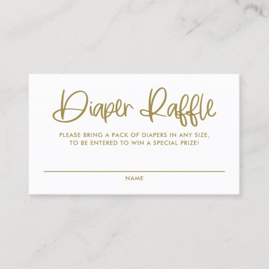 Visite Carte de jauge dorée Calligraphie moderne (Devant)