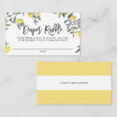 Visite Carte de jeu Boho Watercolor Lemons Diaper (Devant / Derrière)