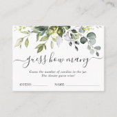 Visite Carte de jeu Elegant Eucalyptus pour deviner combi (Devant)