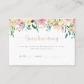 Visite Carte de jeu Floral Rose Gold Devinez combien (Devant)