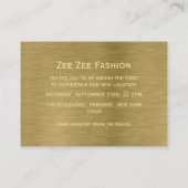 Visite Carte de la grande cérémonie d'ouverture Gold Meta (Dos)