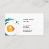 Visite Carte de l'agent de voyage Plage Sun Ocean Vacance (Dos)