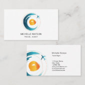 Visite Carte de l'agent de voyage Plage Sun Ocean Vacance (Devant / Derrière)