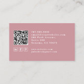 Visite Carte de lash tech Mystic Rose Tarot (Dos)