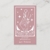 Visite Carte de lash tech Mystic Rose Tarot (Devant)